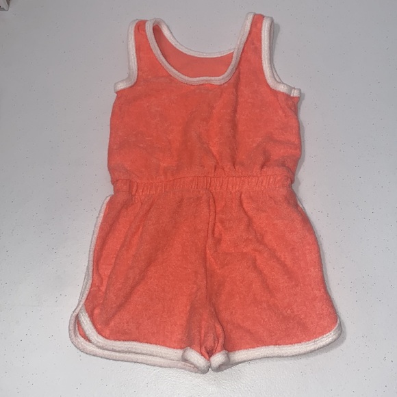 Cat & Jack Toddler Girl One Piece Terrycloth Shorts Romper Size 2t - Picture 4 of 4